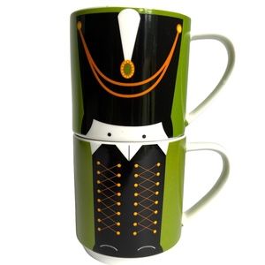 Maxwell & Williams You're A Doll Nutcracker Stacking coffee Tea Mugs Set of 2